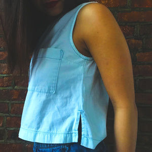 Baby Blue Crop Top